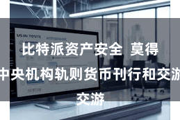 比特派资产安全 莫得中央机构轨则货币刊行和交游