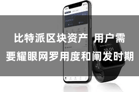 比特派区块资产  用户需要耀眼网罗用度和阐发时期