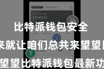 比特派钱包安全  接下来就让咱们总共来望望比特派钱包最新功能一览