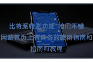 比特派转账功能  咱们不错看到网站首页上有详备的使用指南和教程