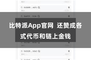 比特派App官网  还赞成各式代币和链上金钱