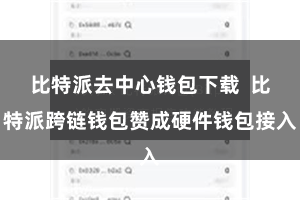 比特派去中心钱包下载  比特派跨链钱包赞成硬件钱包接入