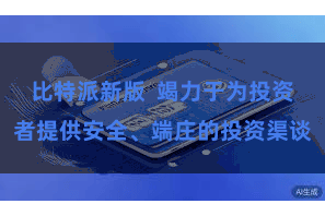 比特派新版  竭力于为投资者提供安全、端庄的投资渠谈